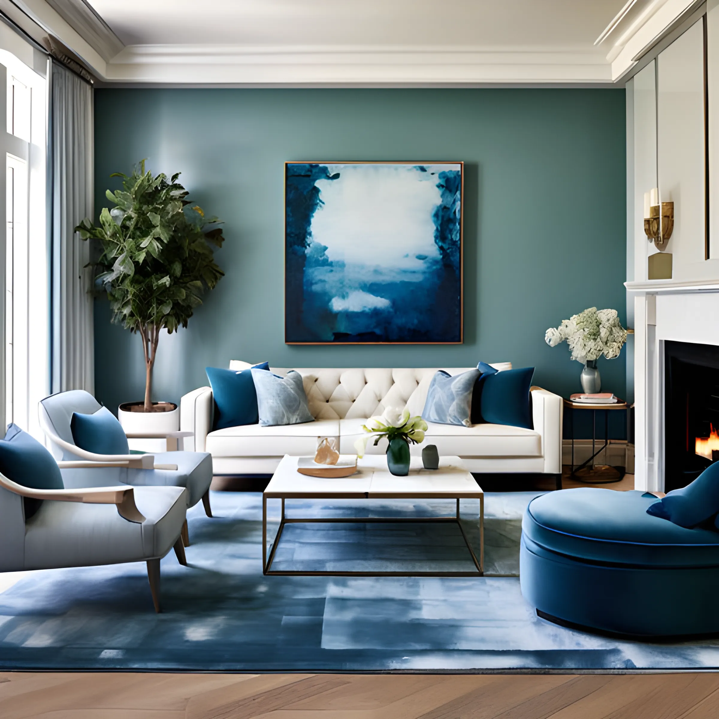 Analogous Color scheme modern lounge