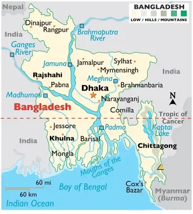 Bangladesh map