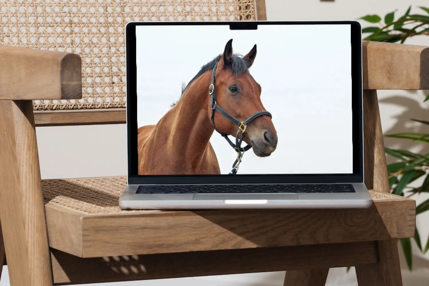 Virtual Evaluations A horse head on a computer