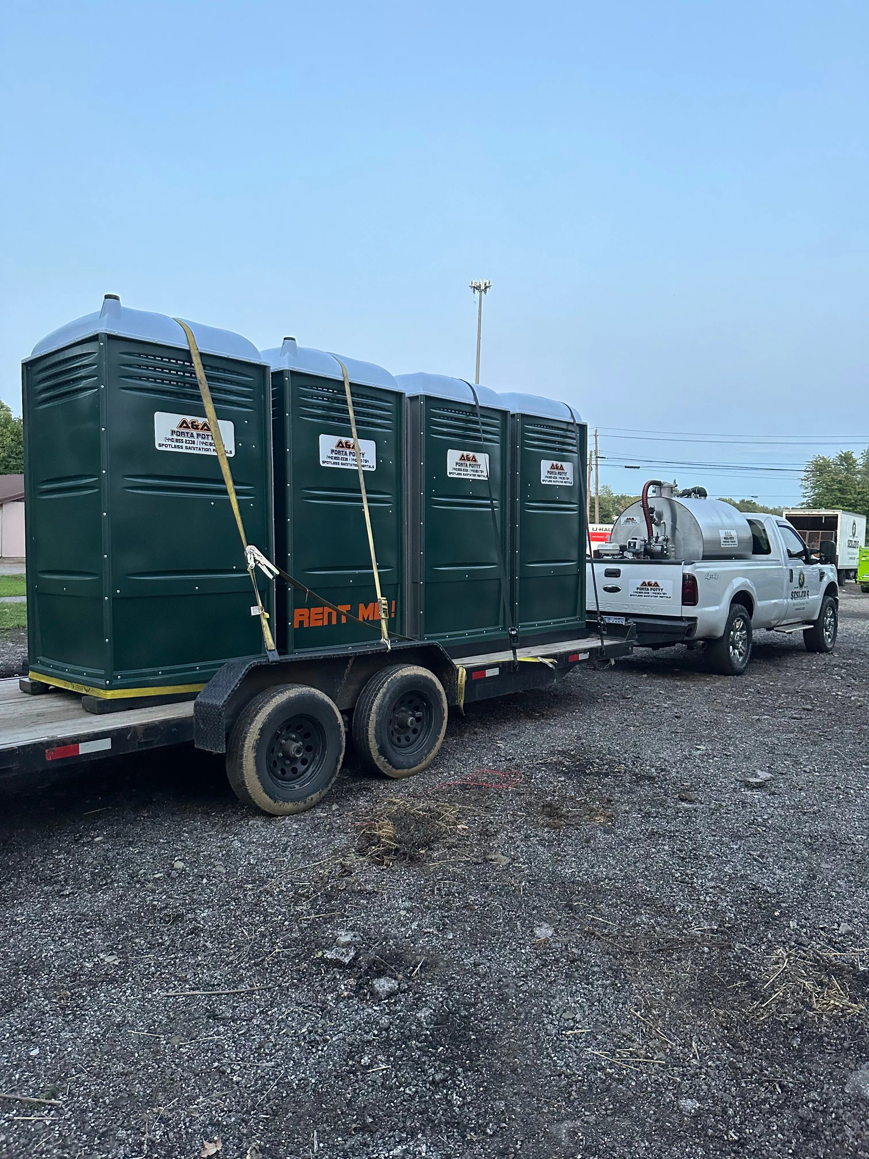 Red Portable Restroom Porta Potty