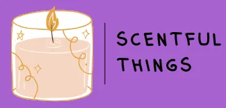 Scentful Things logo for soy candle with words