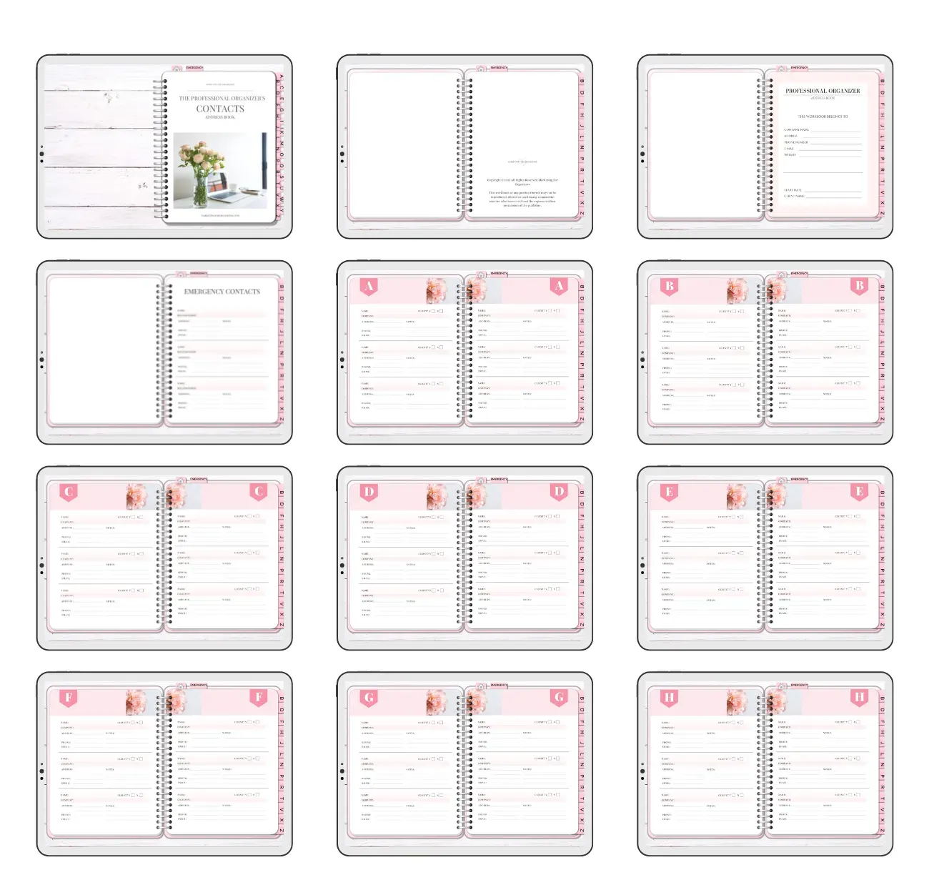 Digital address book A-H