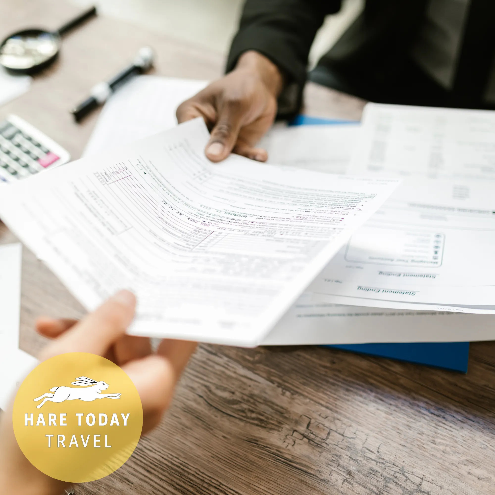 Travel Documents with Hare Today Independent Travel