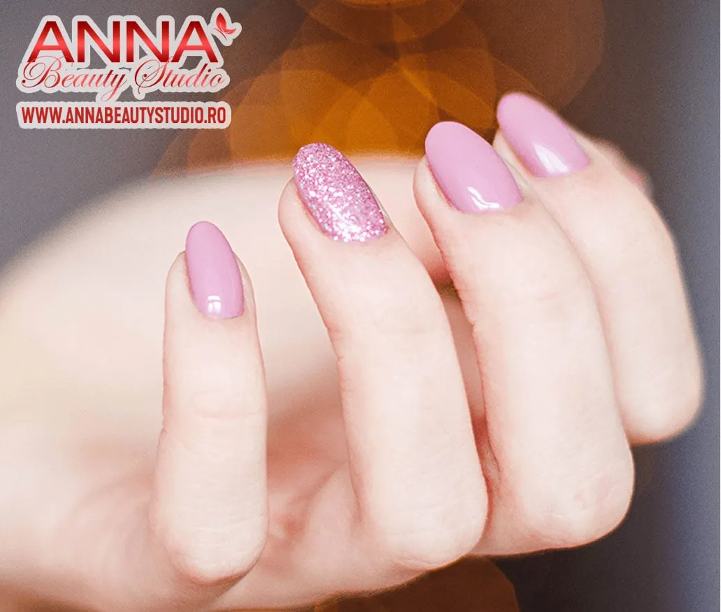 manichiura semipermanenta roz pal annabeautystudio.ro