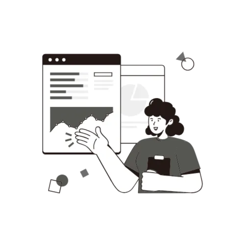 Stylized illustration of a Digital Asset Entrepreneur presenting and verifying system outputs, symbolizing recorded results, proof validation, and outcome logging within the Digital Asset Entrepreneur framework.