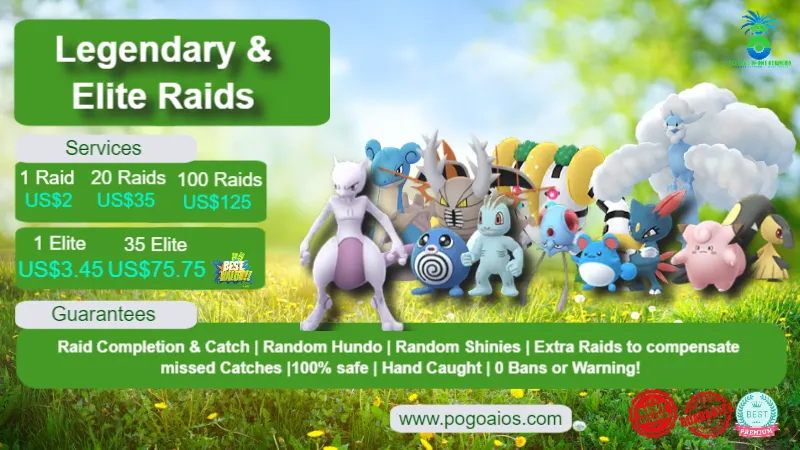 Unleash Pokemon GO Potential with Legendary and Elite Raids POGOAIOS