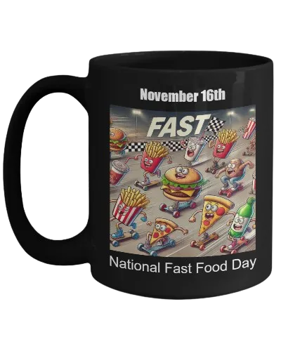 Nov 16 "National Fast Food Day" Coffee Mug