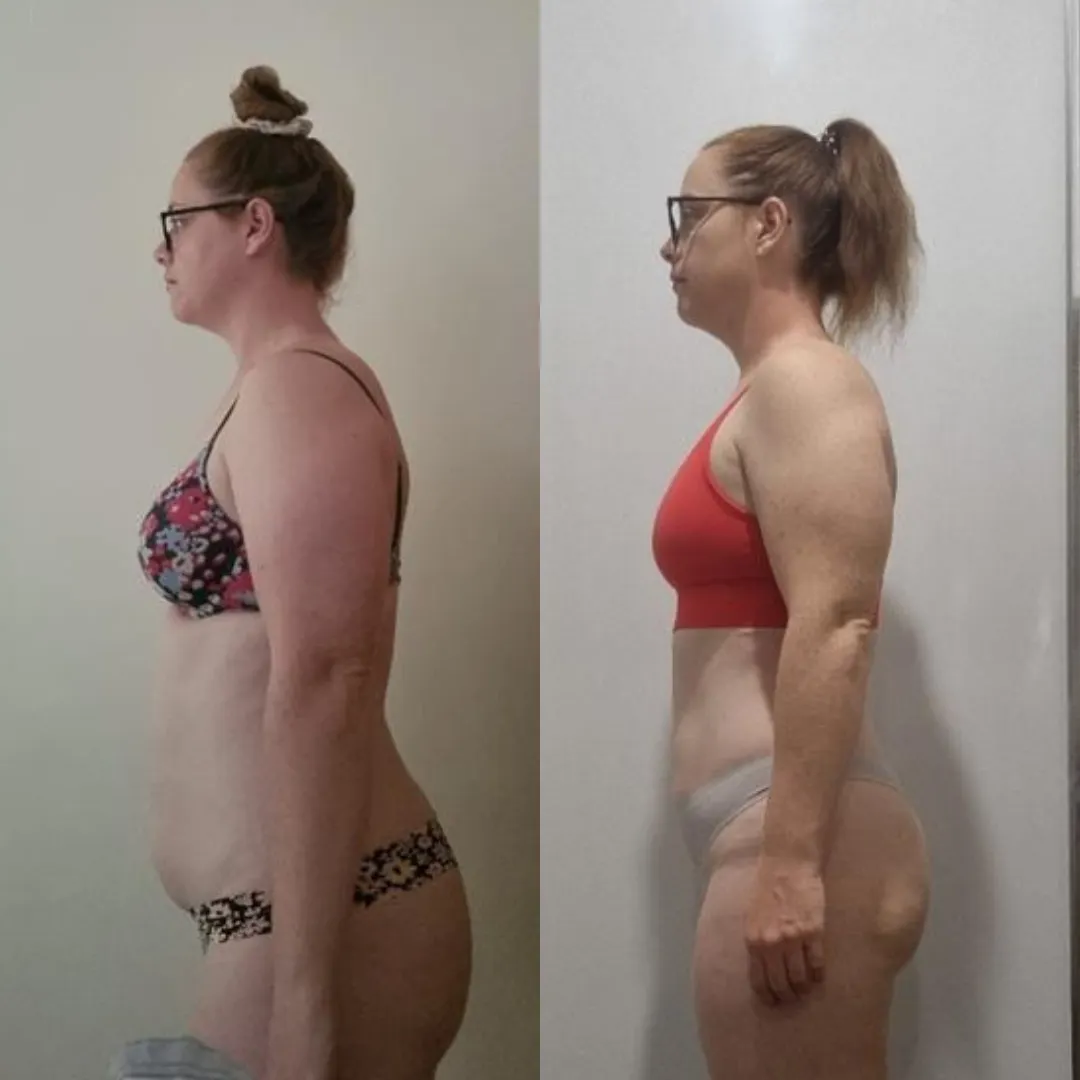 Charmaine works in defence with a big drinking culture. She lost 10kg despite breaking a leg on base