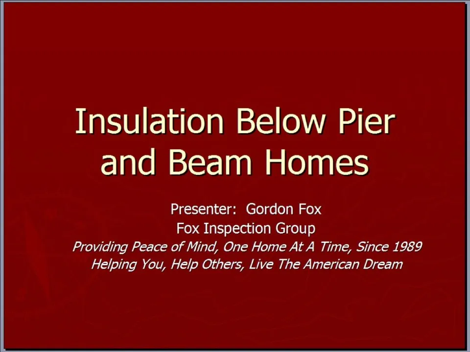 Insulation Below P&B Homes