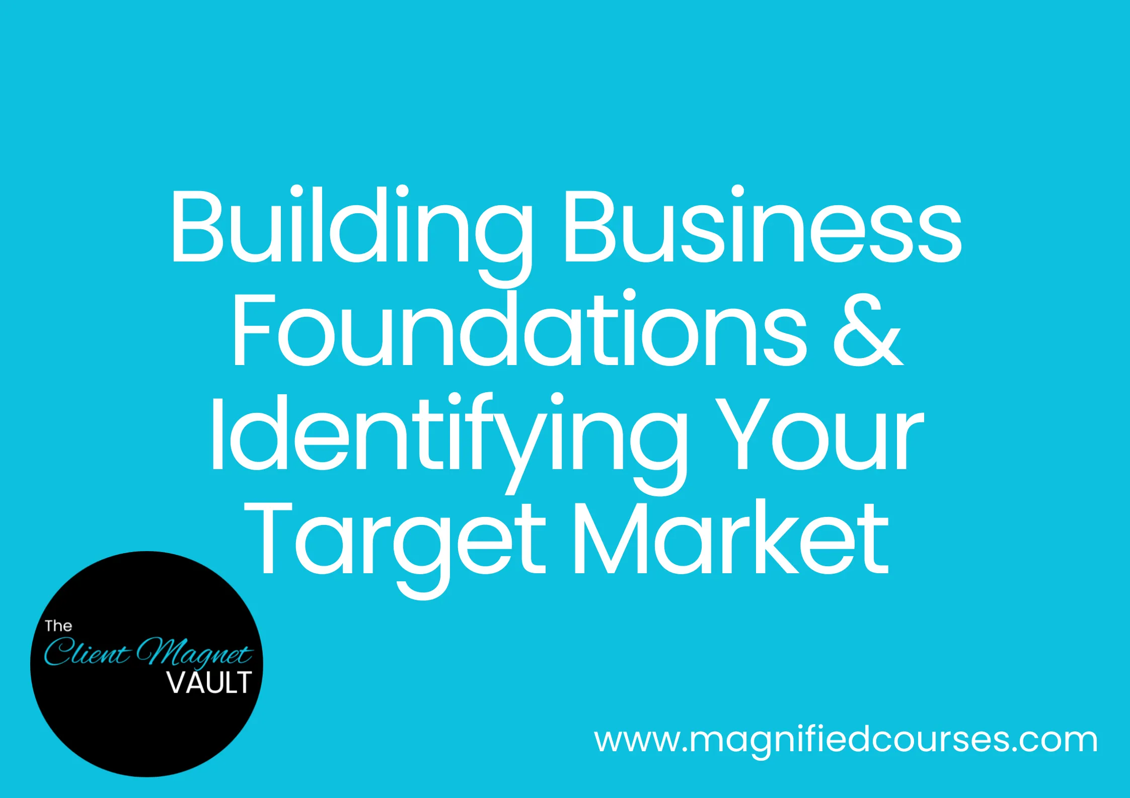 building foundations identifying target market micro video training client magnet vault lisa dixon