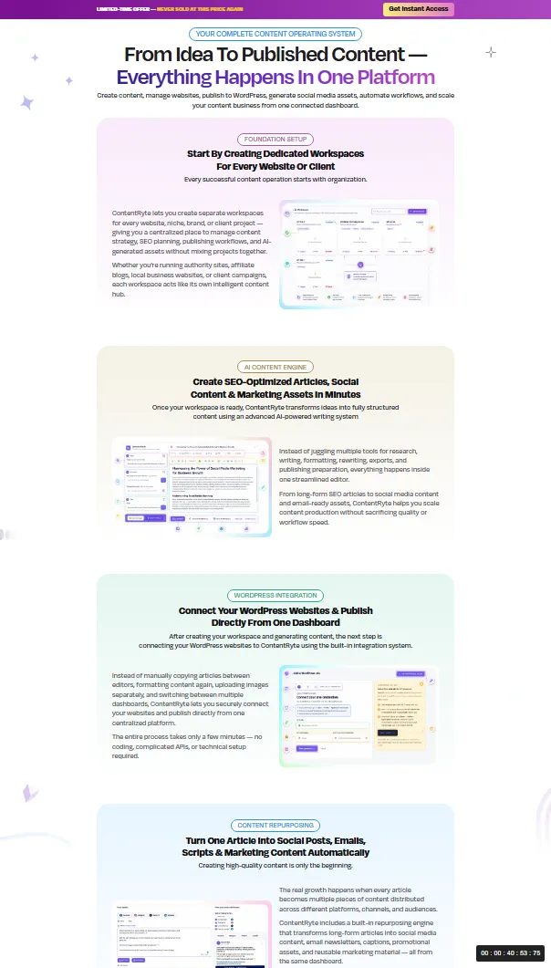 ContentRyte Review OTO Demo Bonuses Upsells OTOs Pricing Walkthrough-33-featues-YOUR COMPLETE CONTENT OPERATING SYSTEM