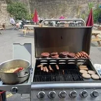 Barbecue in Red Lion Beer Garden