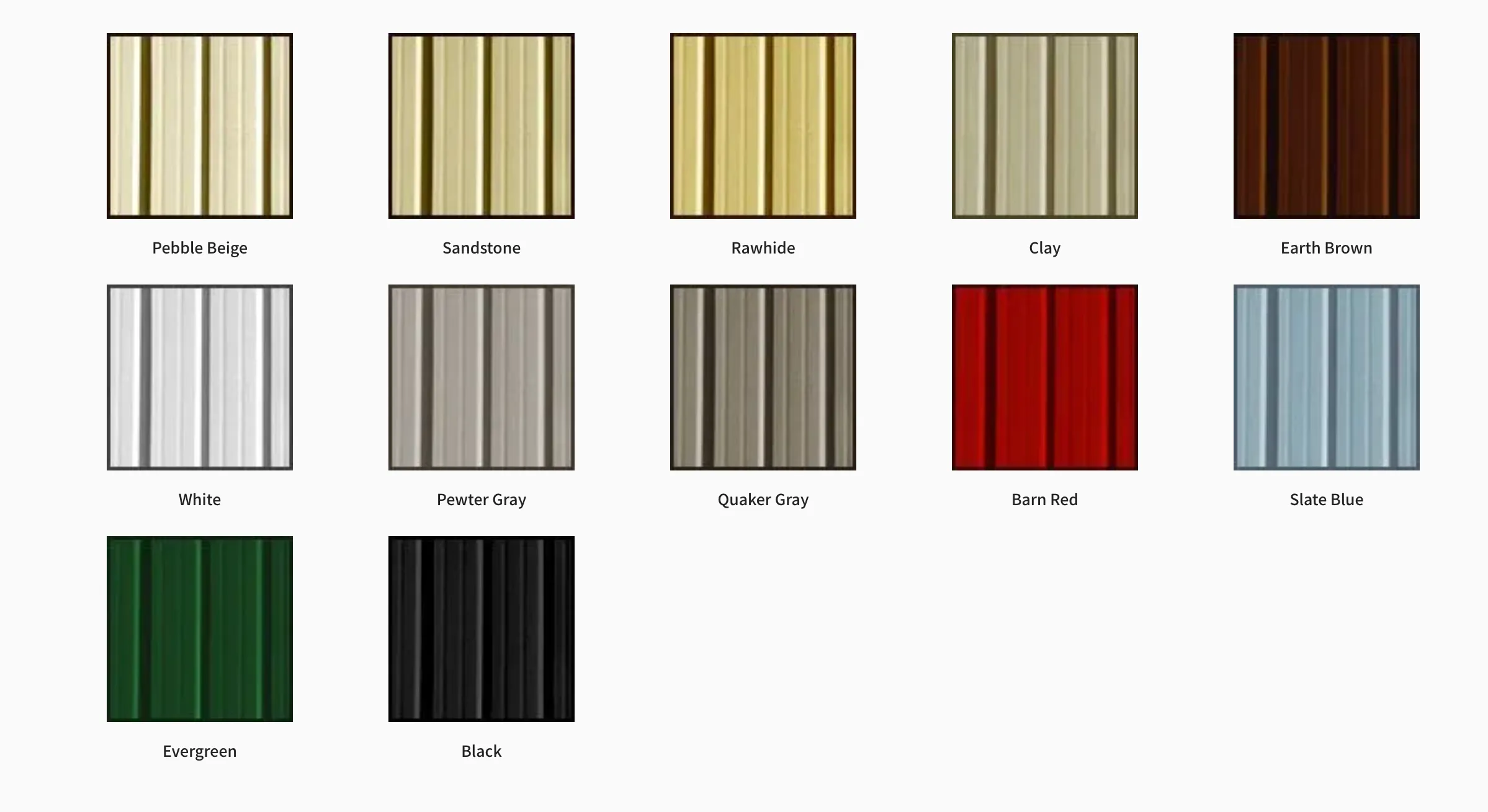 Metal Building Color Options