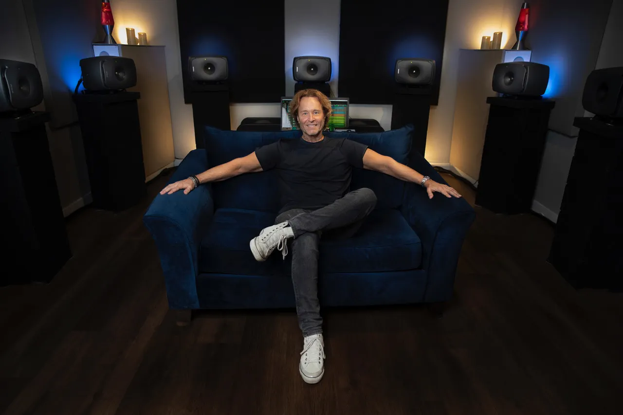 Jeff Balding in front of Mixing Console