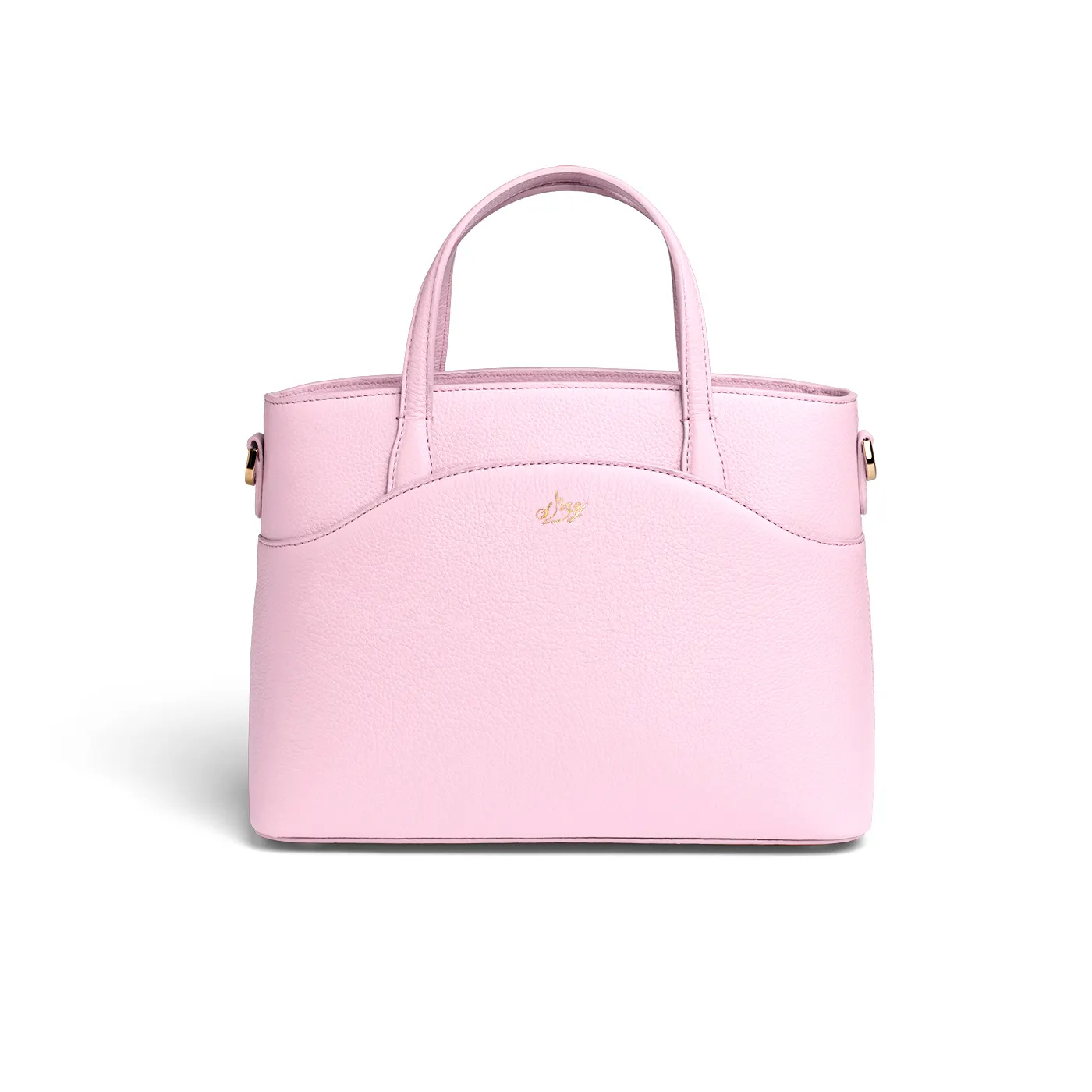 A display of blush pink Tang Dynasty Grace Crossbody, a bag that is inspired by the glory of Tang Dynasty