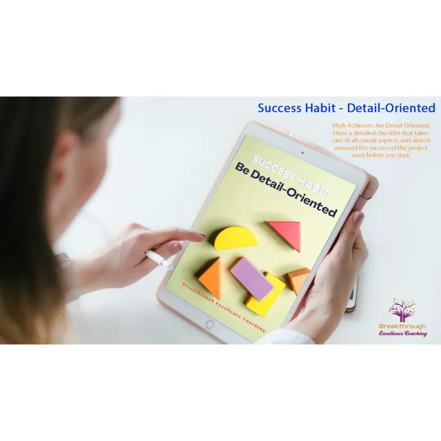 Success Habit - Be Detail Oriented - Worksheet 2
