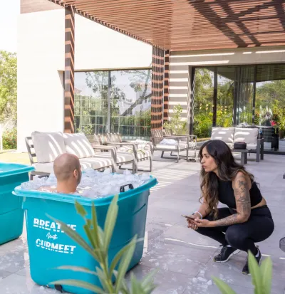 Private one on one cold plunge session supporting resilience and nervous system balance