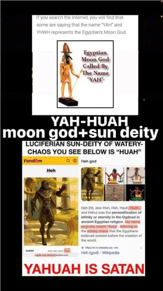 Yahuah watery sun god of chaos