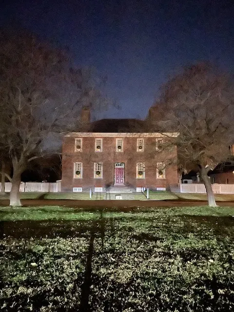 Example of historic brick building is the George Wythe House in Colonial Williamsburg