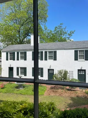 Kitchen, laundry and 19th century enslaved quarters behind The Essex Inn in Tappahannock Virginia