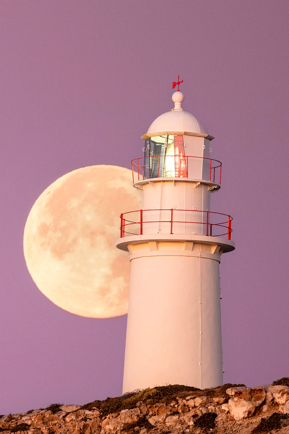 Corney Point Lighthouse Full Moon