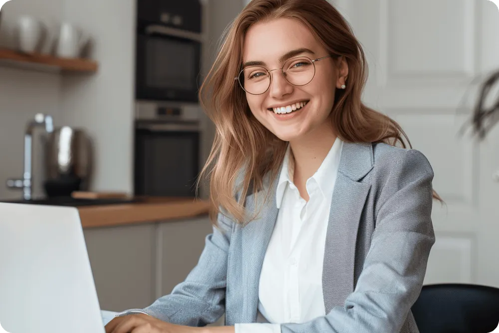beautiful girl at office affiliate davostraders.com