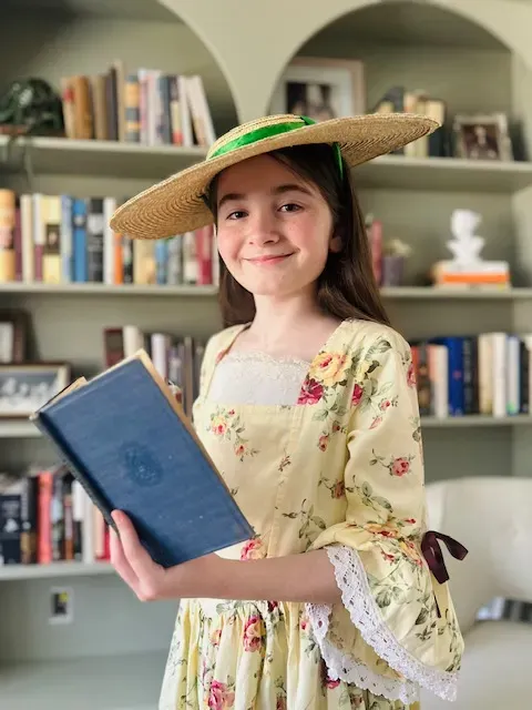 Izzy John is learning history using History Unboxed and portrays Anna Strong in this photo