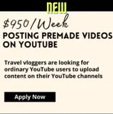 Youtube social media job