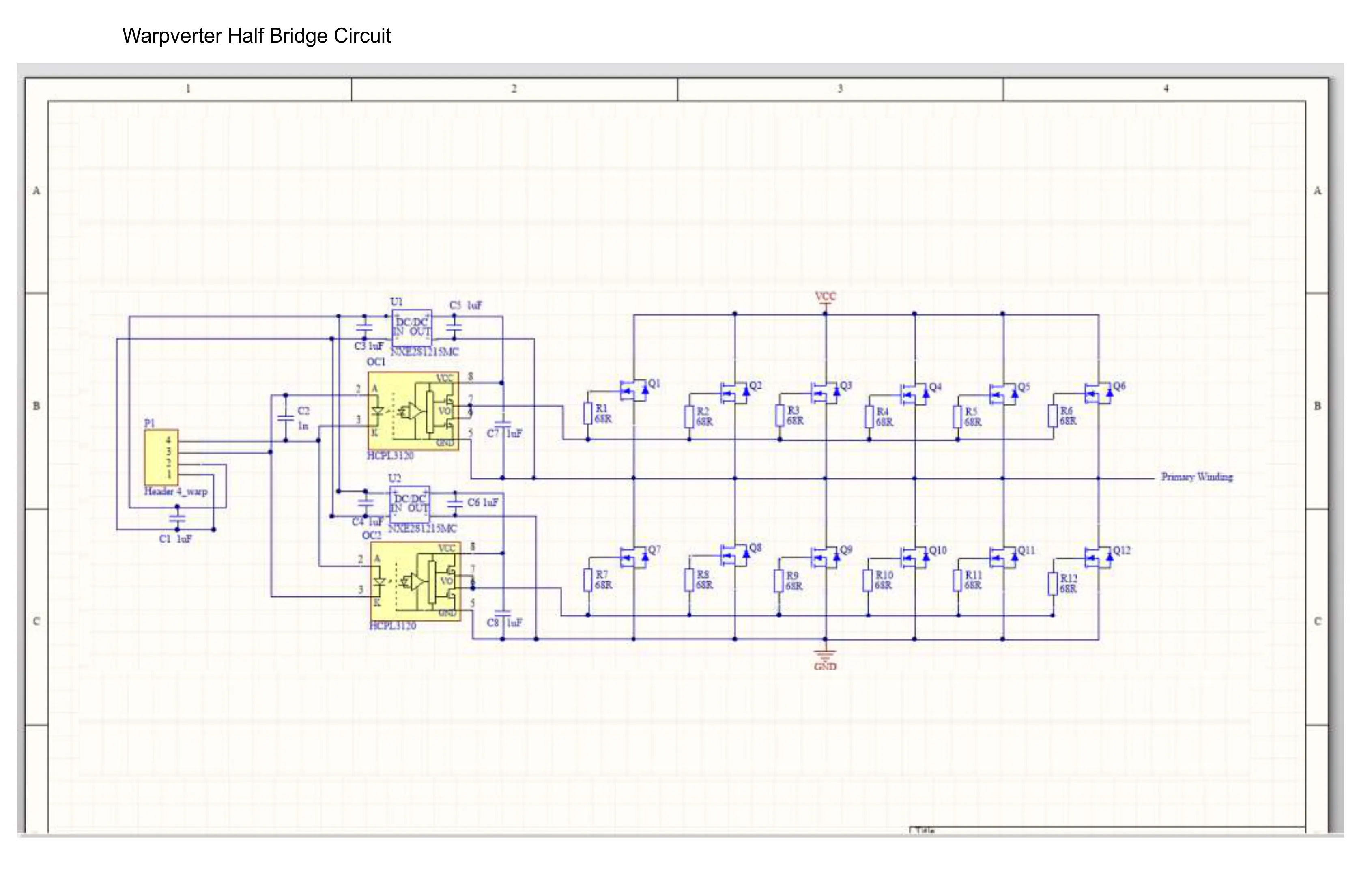 Warpverter Half bridge Circuit