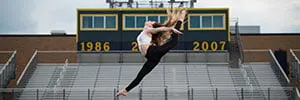 dancer in a leap