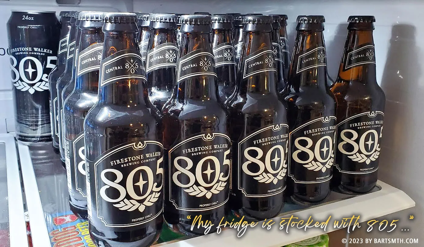 Bart Smith's Fridge Is Stocked With 805 Beer