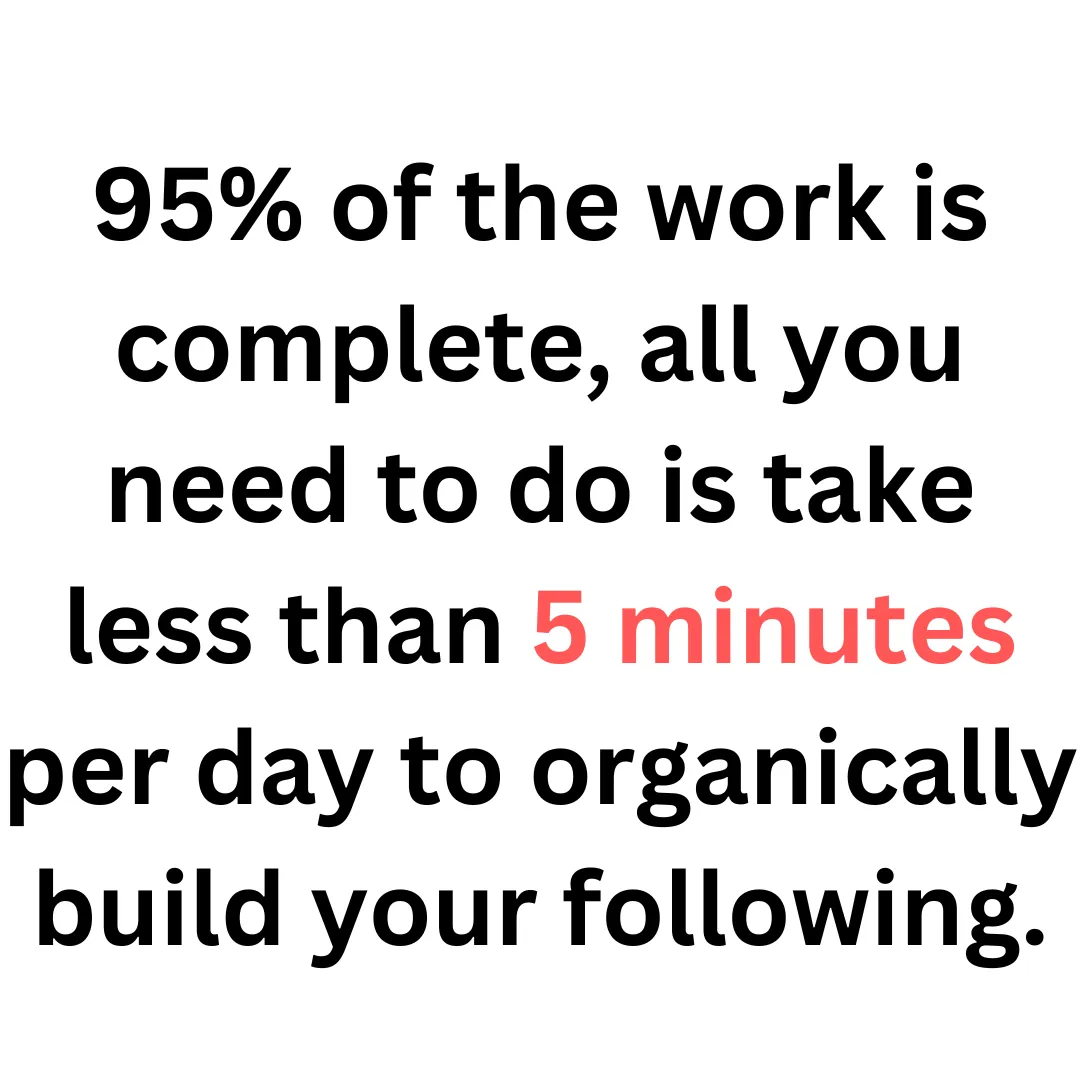 5 minutes of work a day