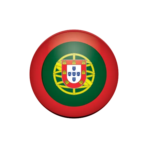 A round flag with a coat of arms featuring the Portuguese version of the Yasha Ahayah Bible Scriptures