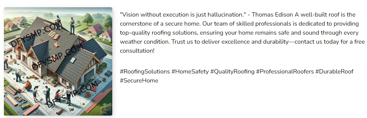 sample of social media post for roofers