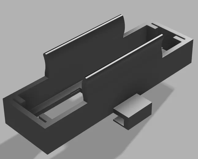 3D model of battery holder made in Fusion 360