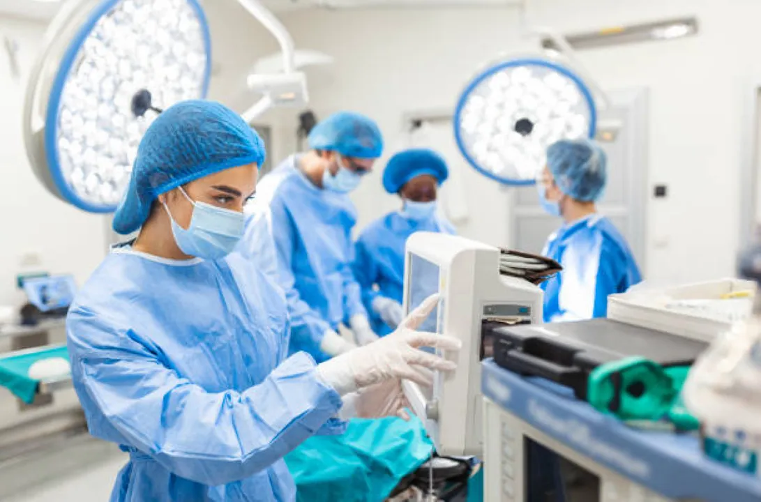 anethesiologist in the operating room