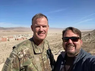 Eric Couch with Brig. Gen. Curtis Taylor, Commanding General of the National Training Center