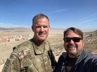 Eric Couch with Brig. Gen. Curtis Taylor, Commanding General of the National Training Center