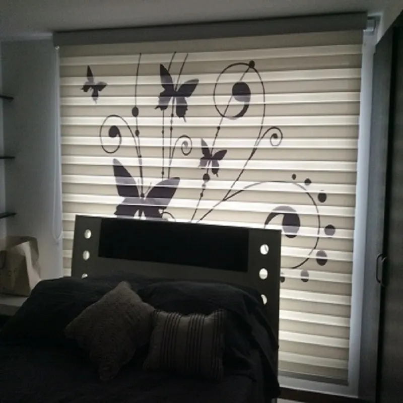 cortina sheer elegance en tela solar screen para dormitorio