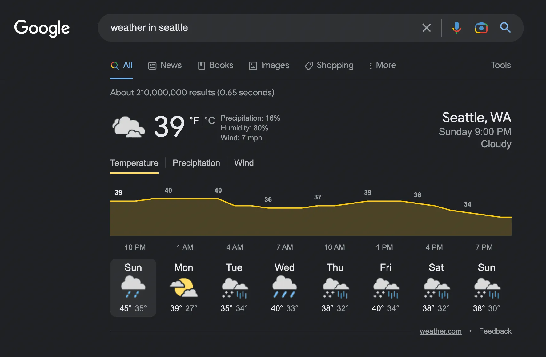 google-weather-serp