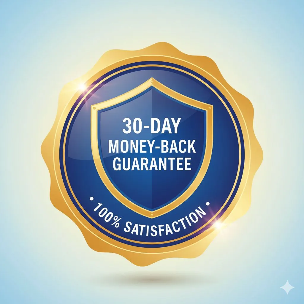 30 day money back guarantee seal