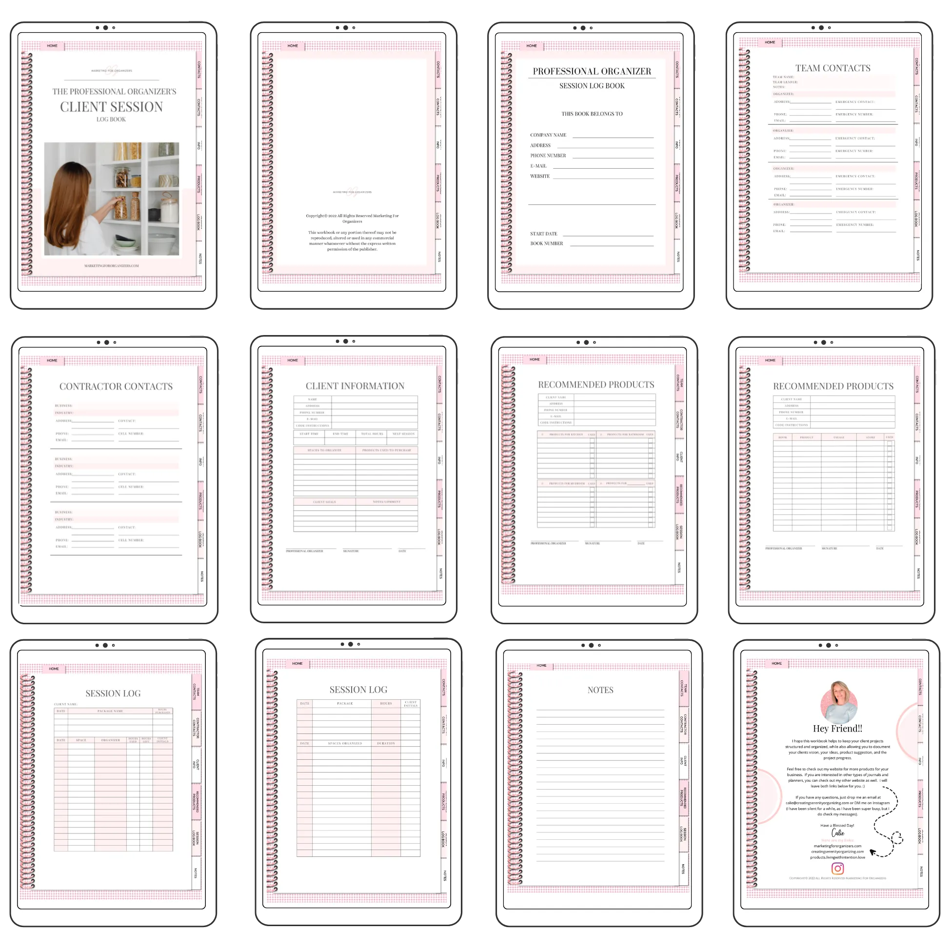 digital sessions log book mockup