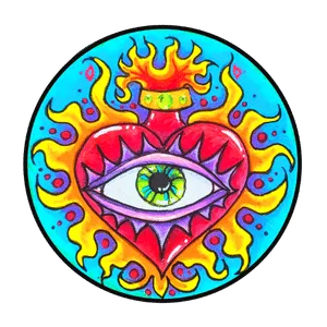 Flaming Heart by Donna Dery