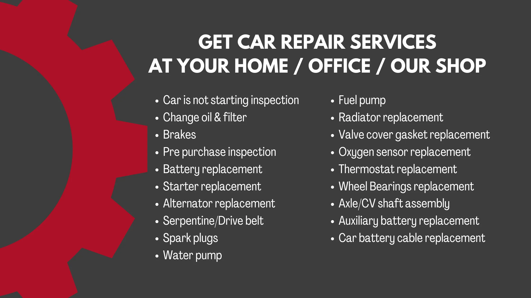 Car Starter Repair At Your Home