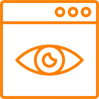 Icone Olho com Visibilidade Online