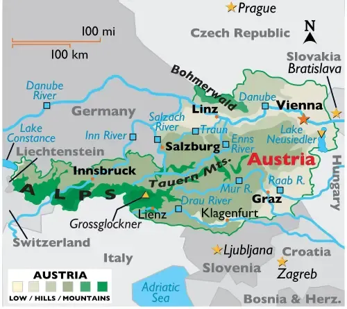 MAustria map