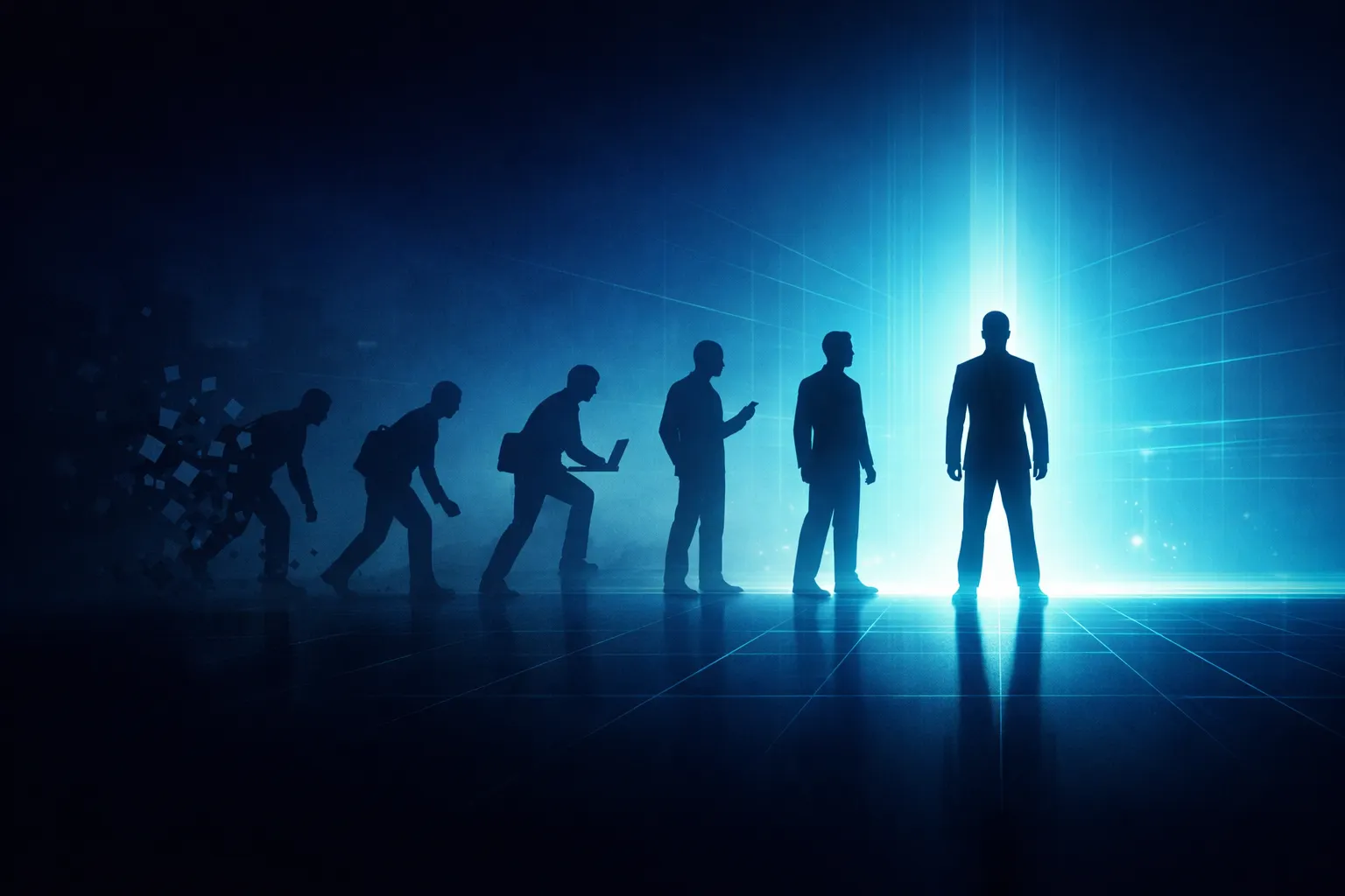 Abstract identity shift from dependent digital roles to sovereign digital asset entrepreneur