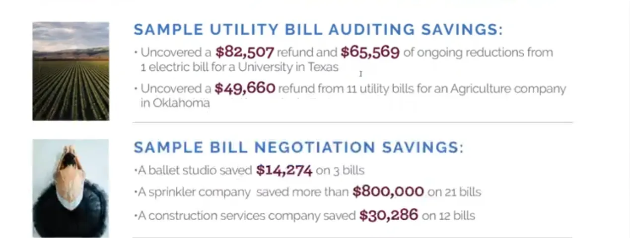 Sample Utility Bill Audit Results