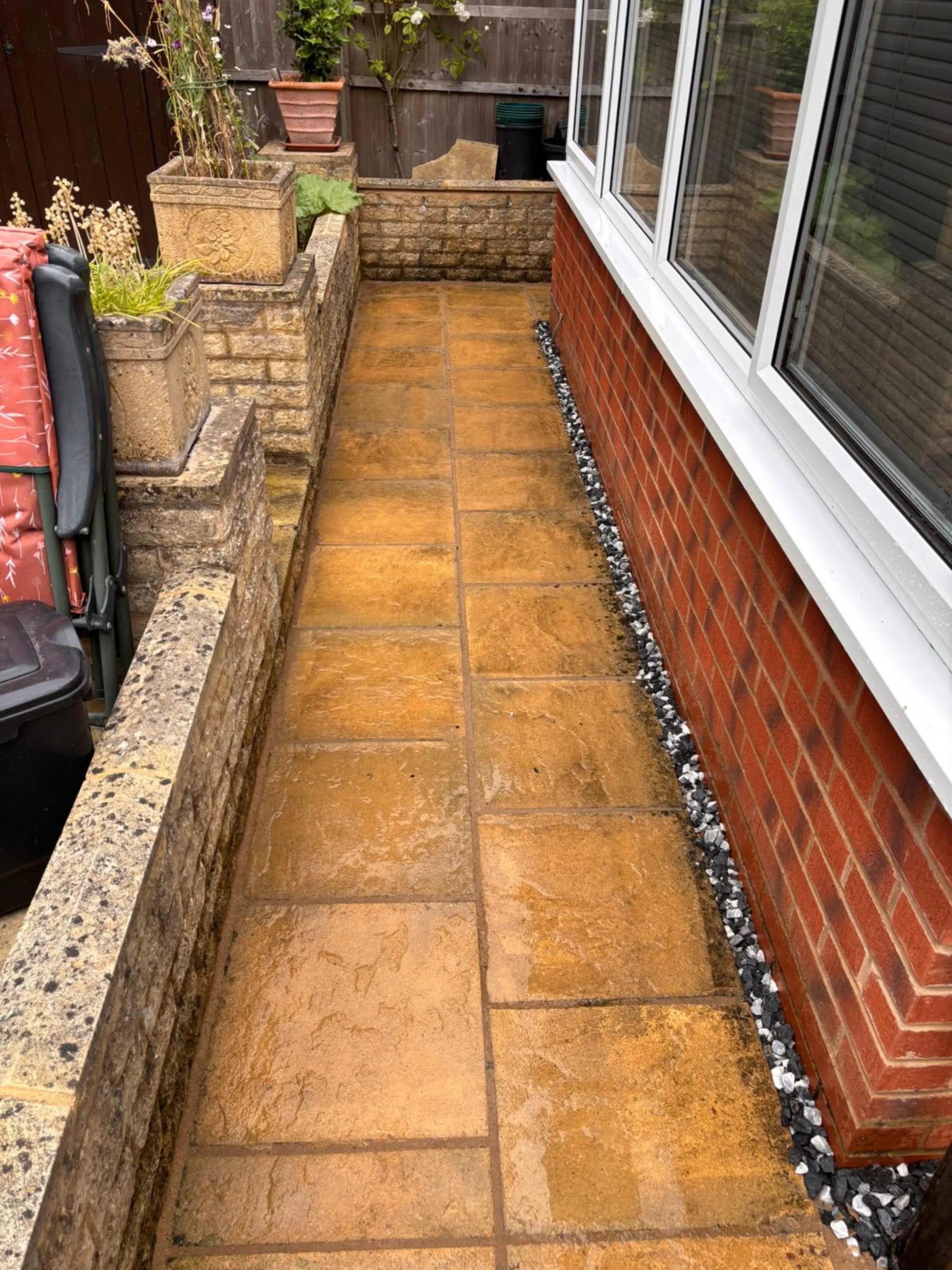 Patio Pathway In Pattern Imprinted Concrete