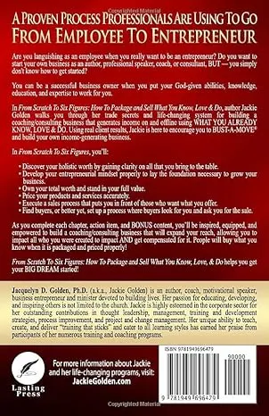 From Scratch To Six Figures - back cover